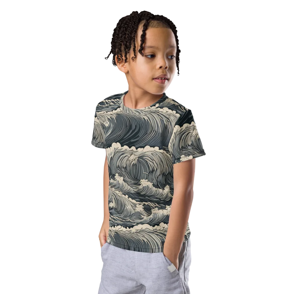 Undertow Sonata on Kids Crew Neck T-Shirt — Left Front