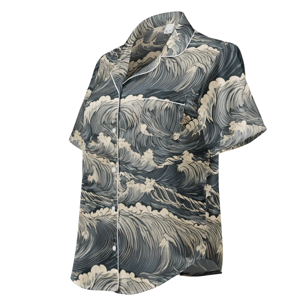 Undertow Sonata on Women's Short Sleeve Pajama Top — Left Front