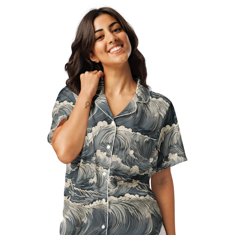 Undertow Sonata on Women's Short Sleeve Pajama Top — Front