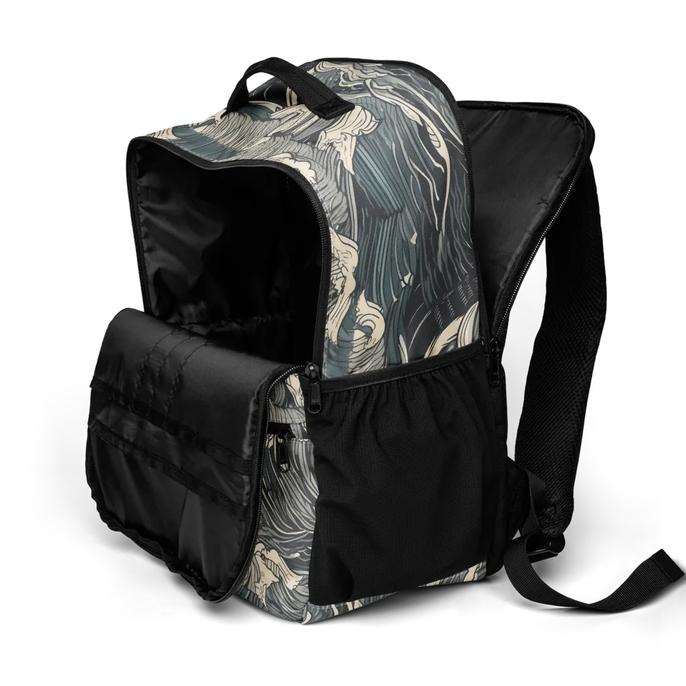 Moonlit Breakers on Utility Backpack — Product details 2