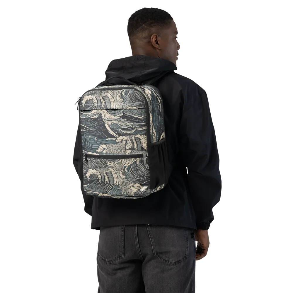 Moonlit Breakers on Utility Backpack — Back