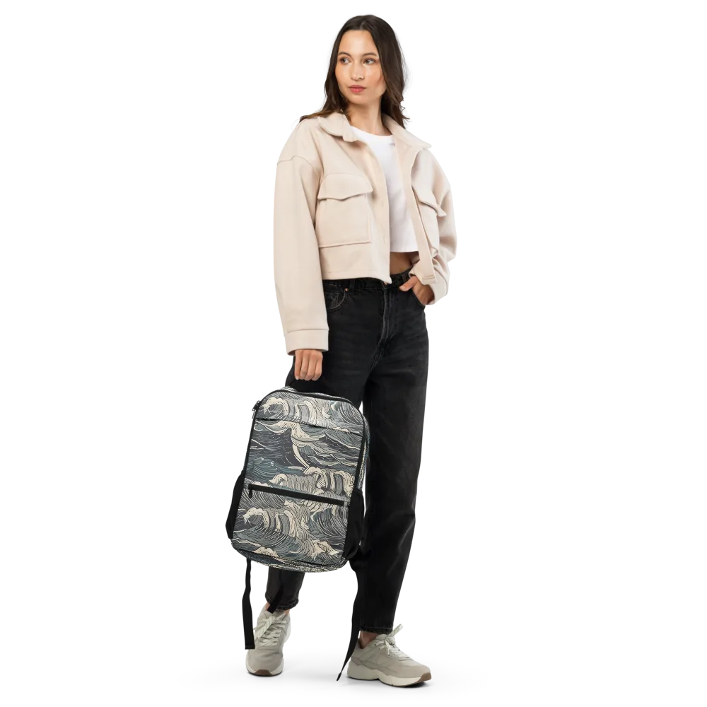 Moonlit Breakers on Utility Backpack — Front
