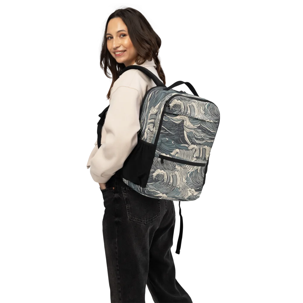 Moonlit Breakers on Utility Backpack — Back