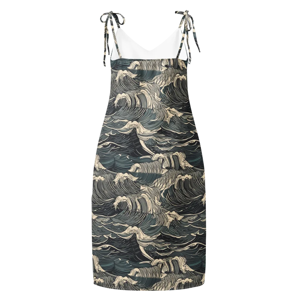 Moonlit Breakers on Slip Dress — Back