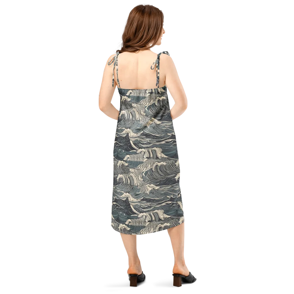 Moonlit Breakers on Slip Dress — Back