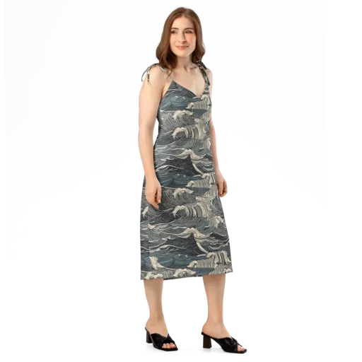 Moonlit Breakers on a Slip Dress