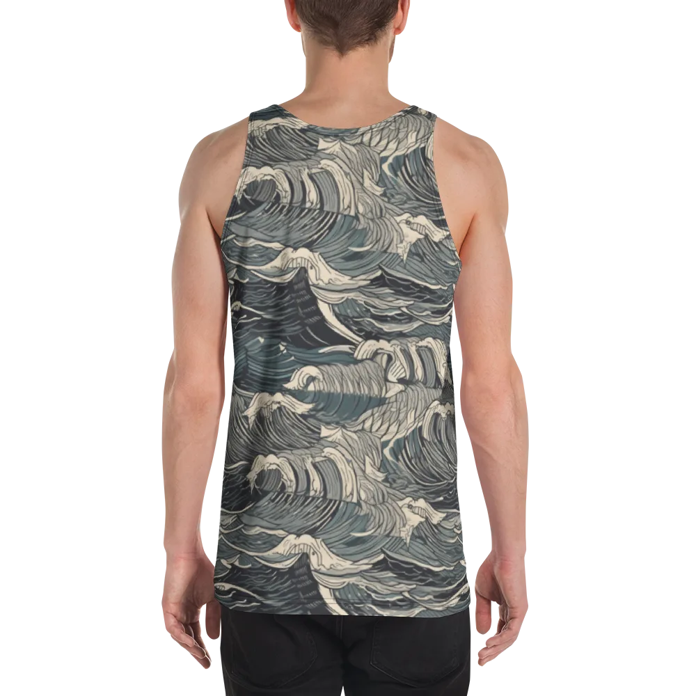 Moonlit Breakers on Men's Tank Top — Back