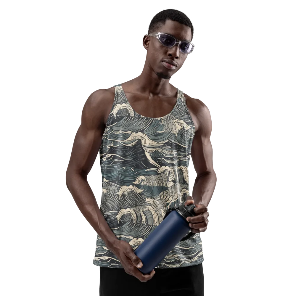 Moonlit Breakers on Men's Tank Top — Front