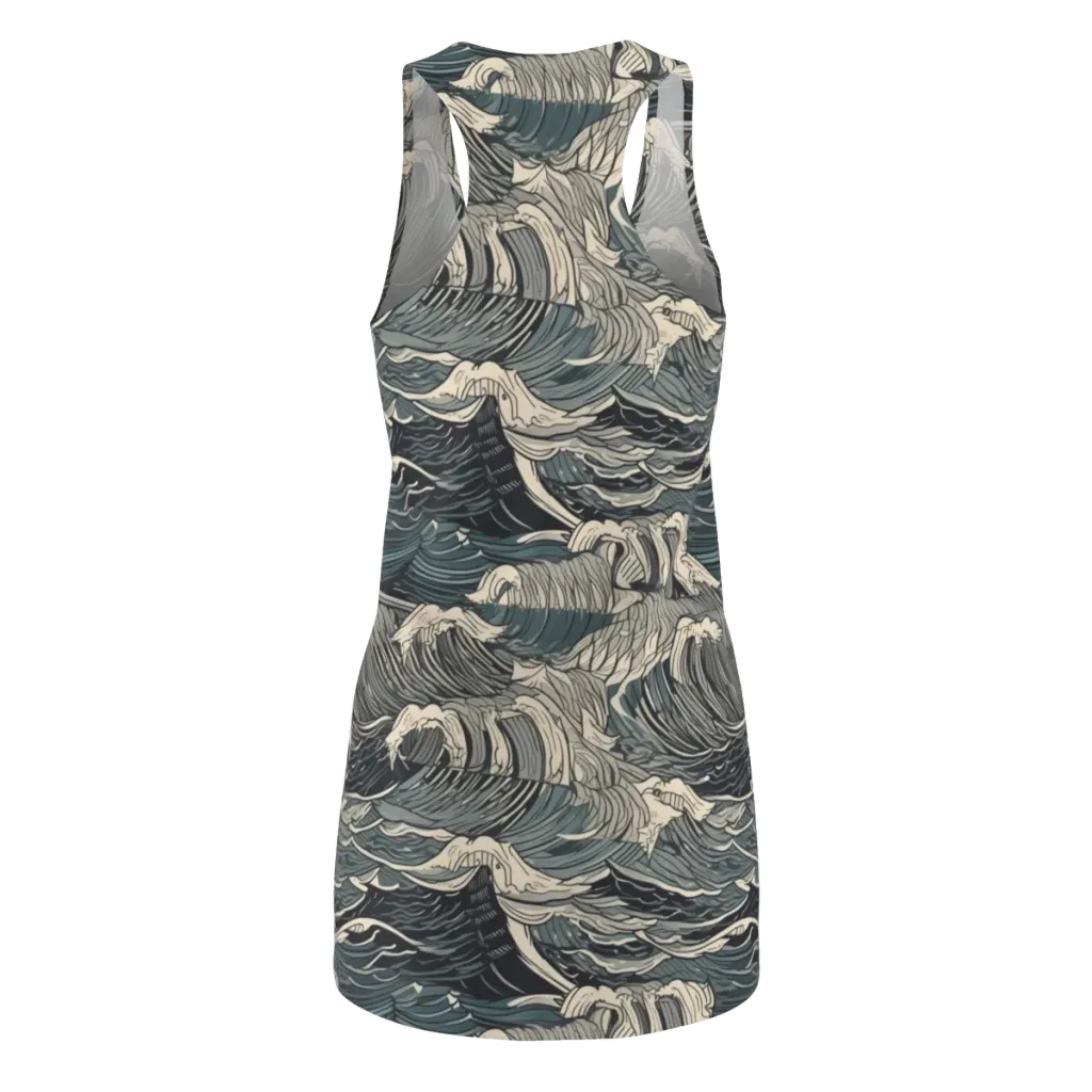 Moonlit Breakers on Racerback Dress — Back