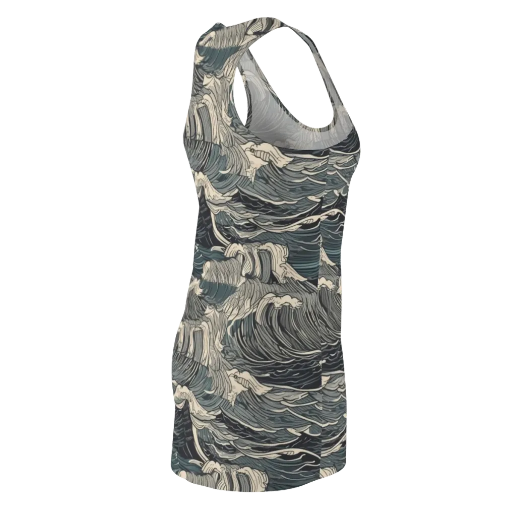 Moonlit Breakers on Racerback Dress — Back Side