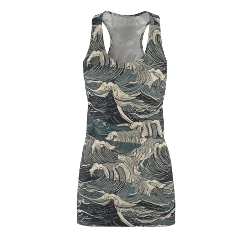 Moonlit Breakers on a Racerback Dress