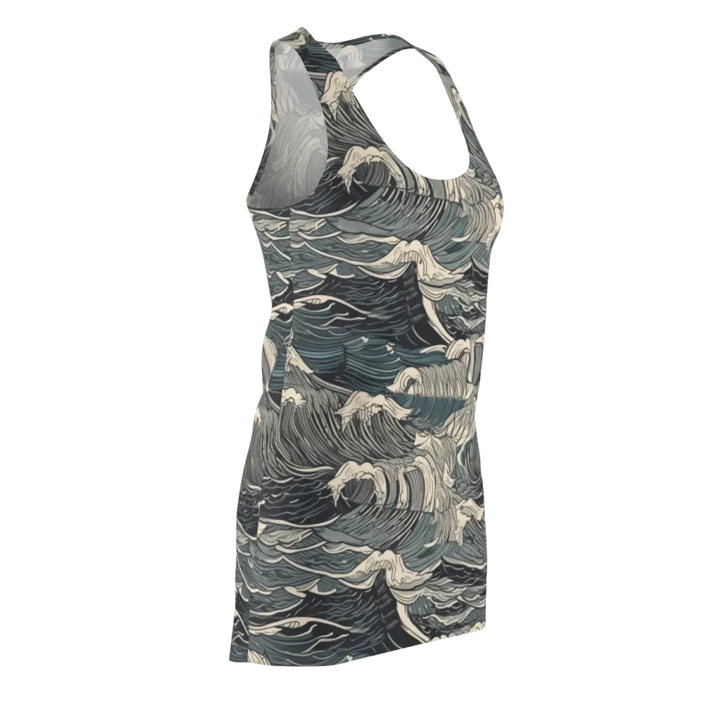 Moonlit Breakers on Racerback Dress — Front Side