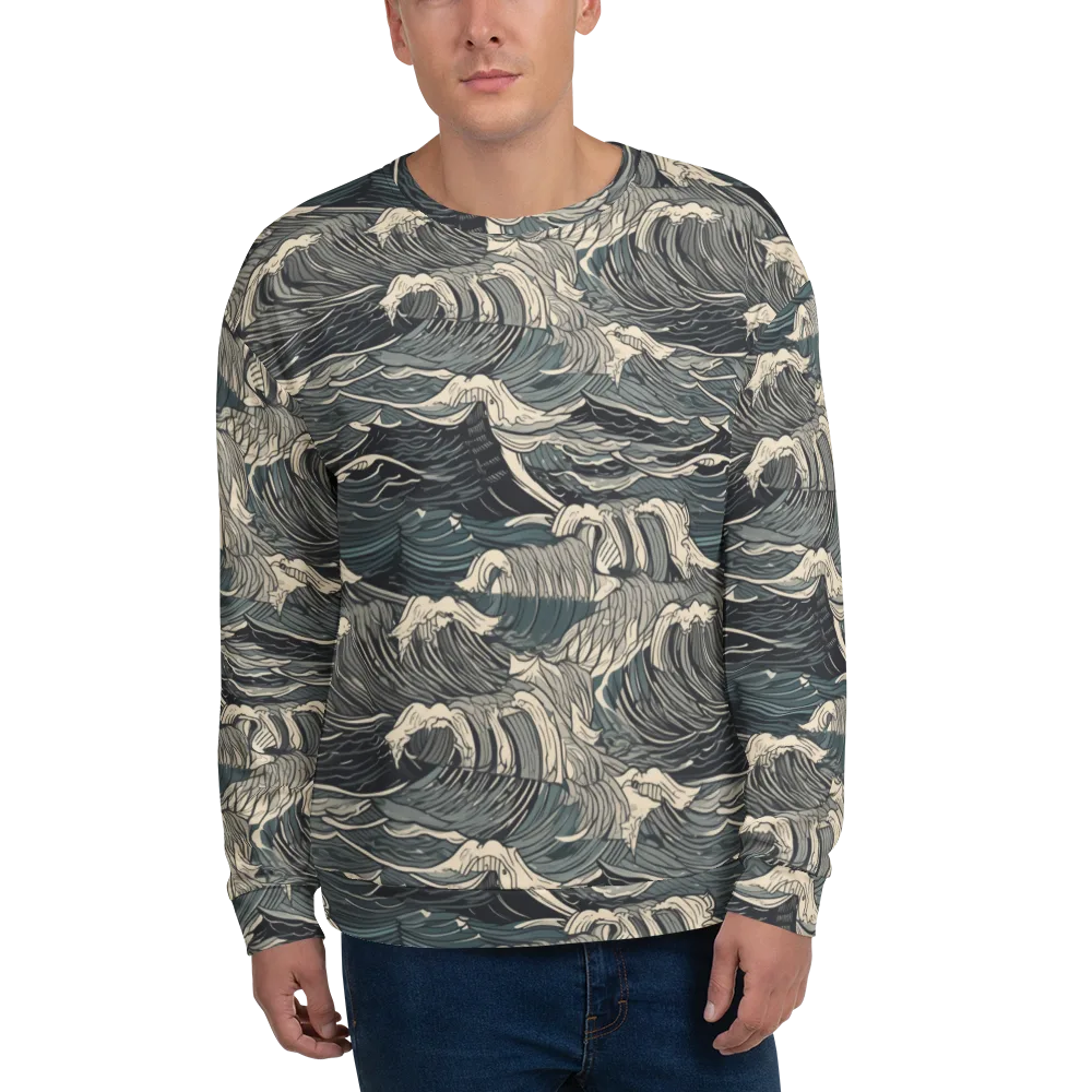 Moonlit Breakers on Sweatshirt — Front
