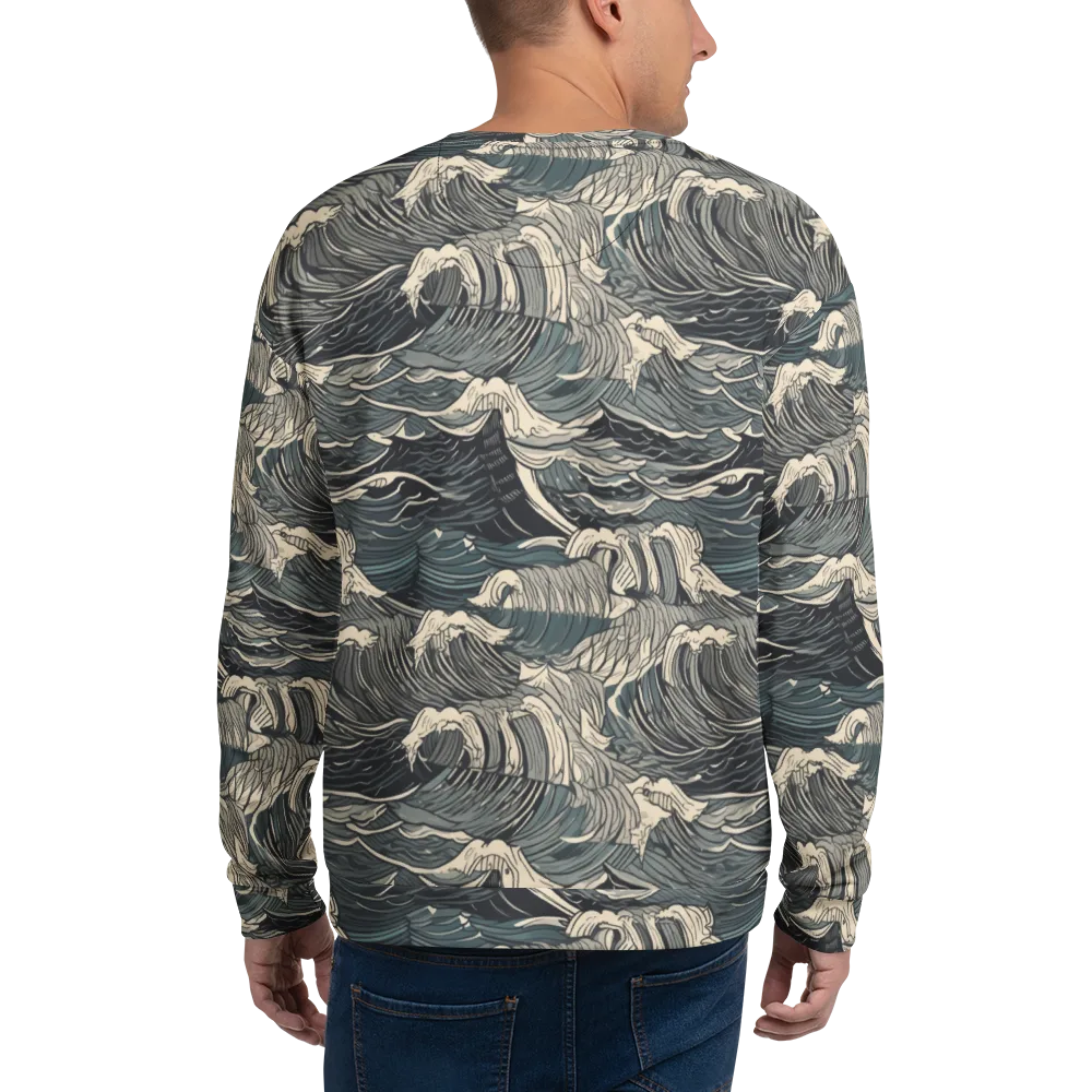 Moonlit Breakers on Sweatshirt — Back