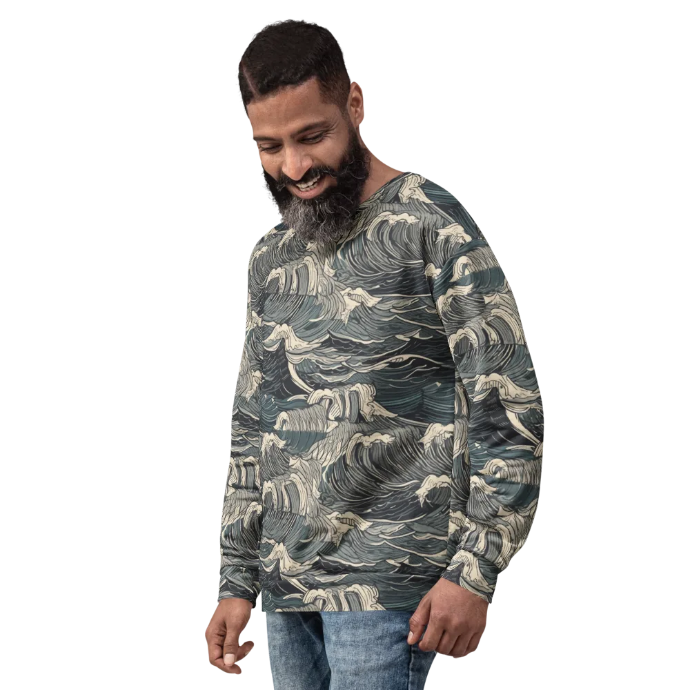 Moonlit Breakers on Sweatshirt — Left Front