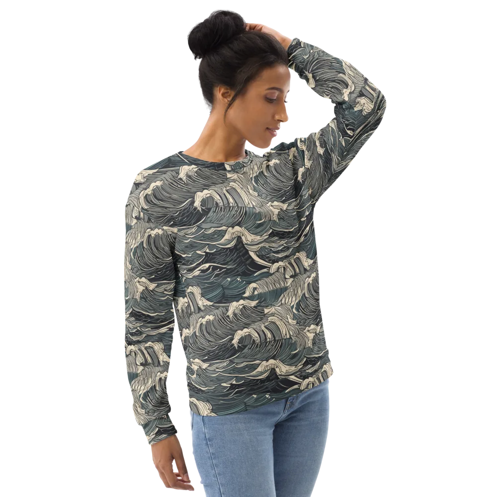 Moonlit Breakers on Sweatshirt — Right Front