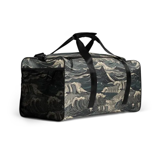 Moonlit Breakers on a Duffle Bag