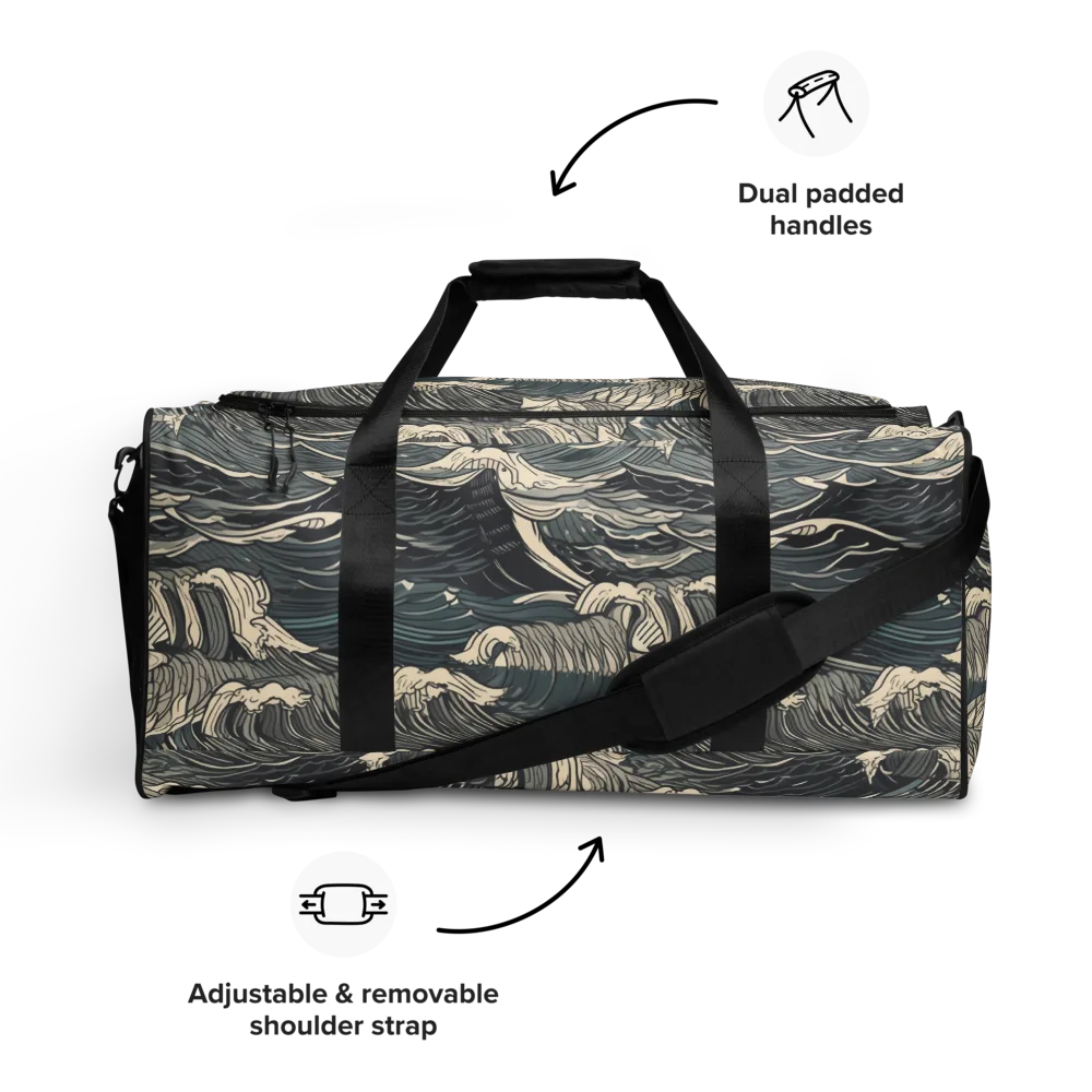 Moonlit Breakers on Duffle Bag — Front