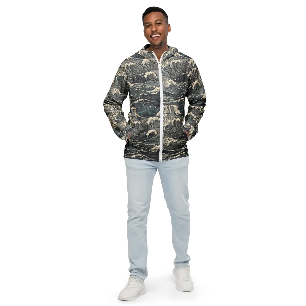 Moonlit Breakers on Men's Windbreaker — Front
