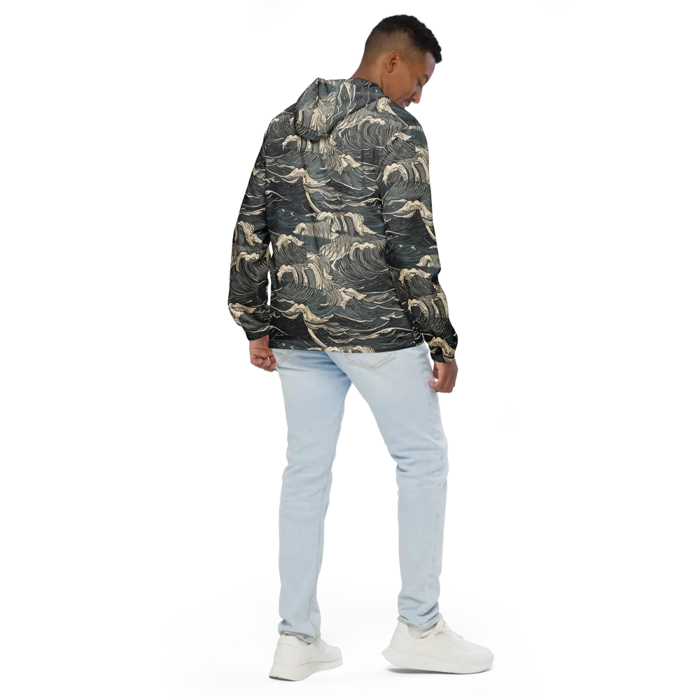 Moonlit Breakers on Men's Windbreaker — Back