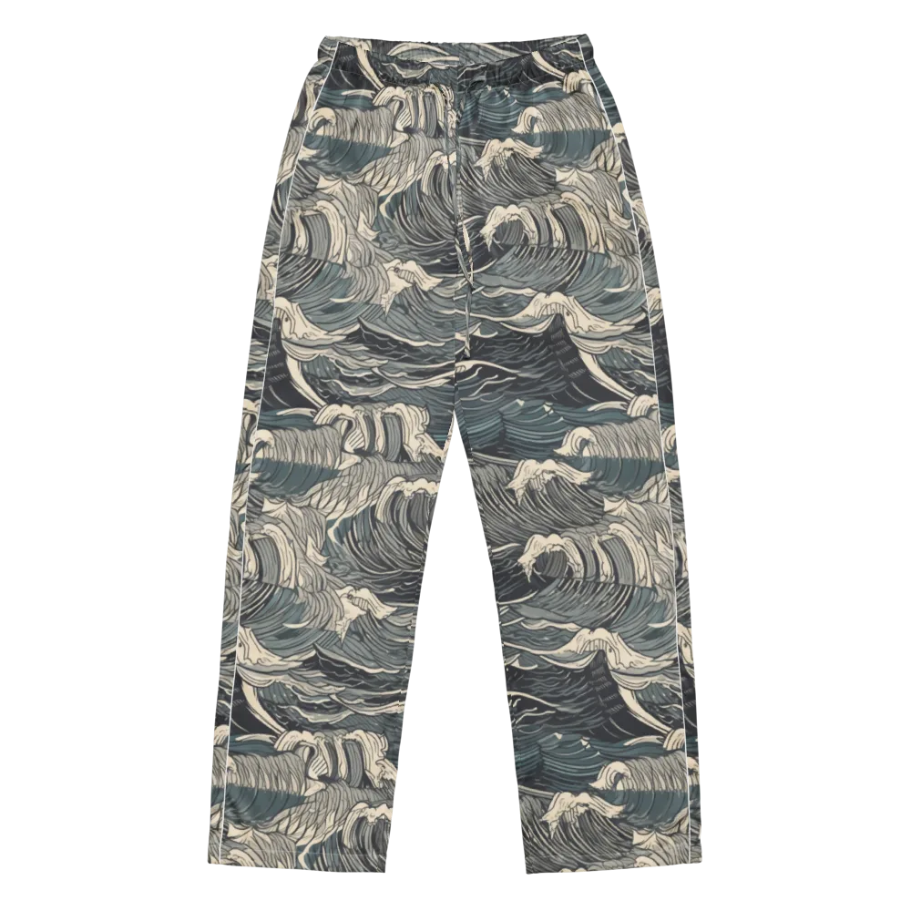 Moonlit Breakers on Women's Pajama Pants — Front