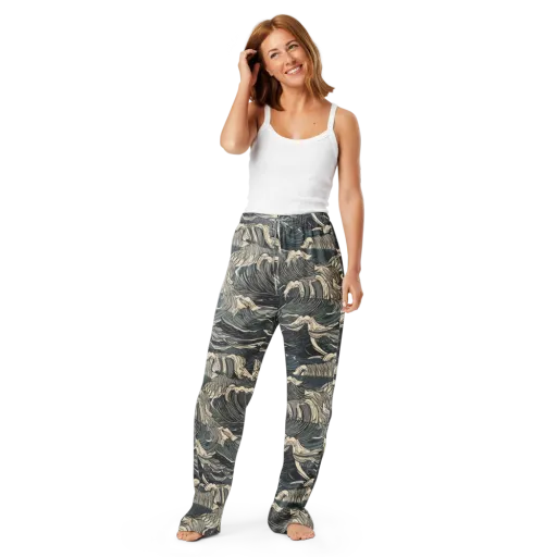 Moonlit Breakers on a Women's Pajama Pants