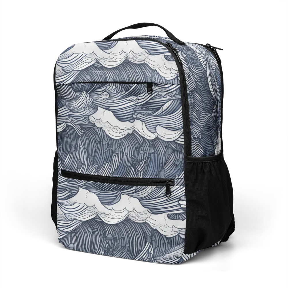 Indigo Swell on Utility Backpack — Left Front