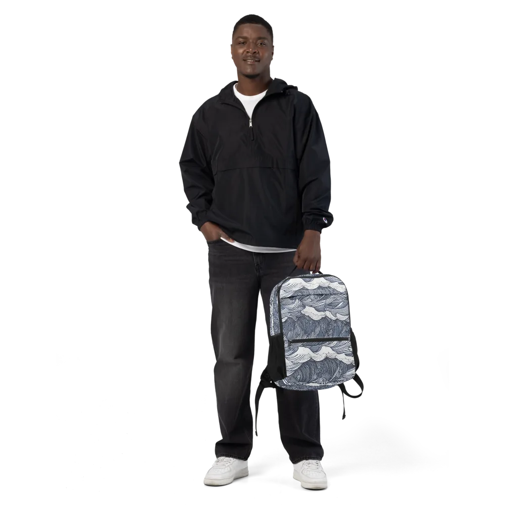 Indigo Swell on Utility Backpack — Front