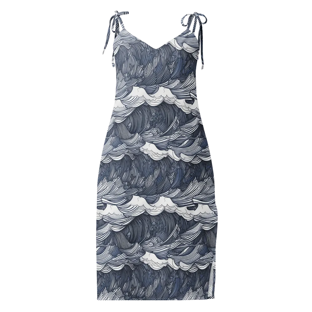 Indigo Swell on Slip Dress — Front