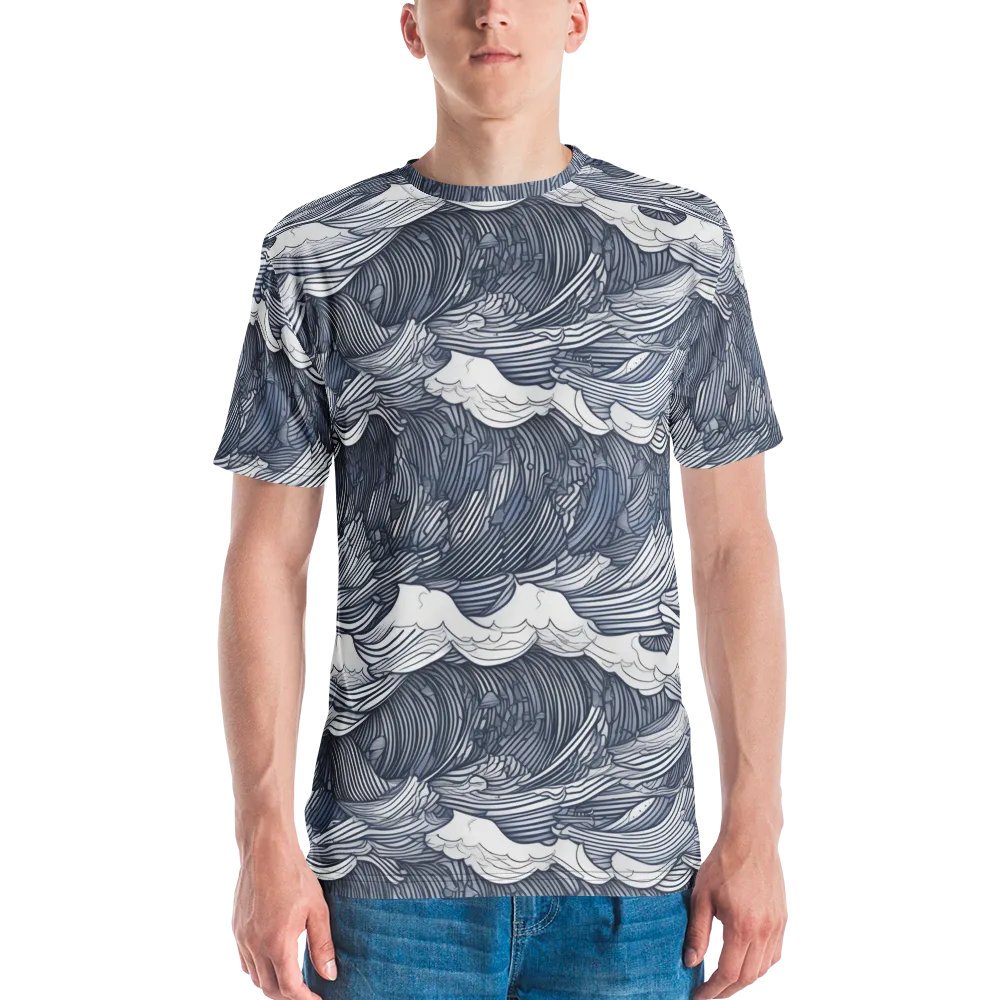 Indigo Swell on Men's Crew Neck T-Shirt — Front