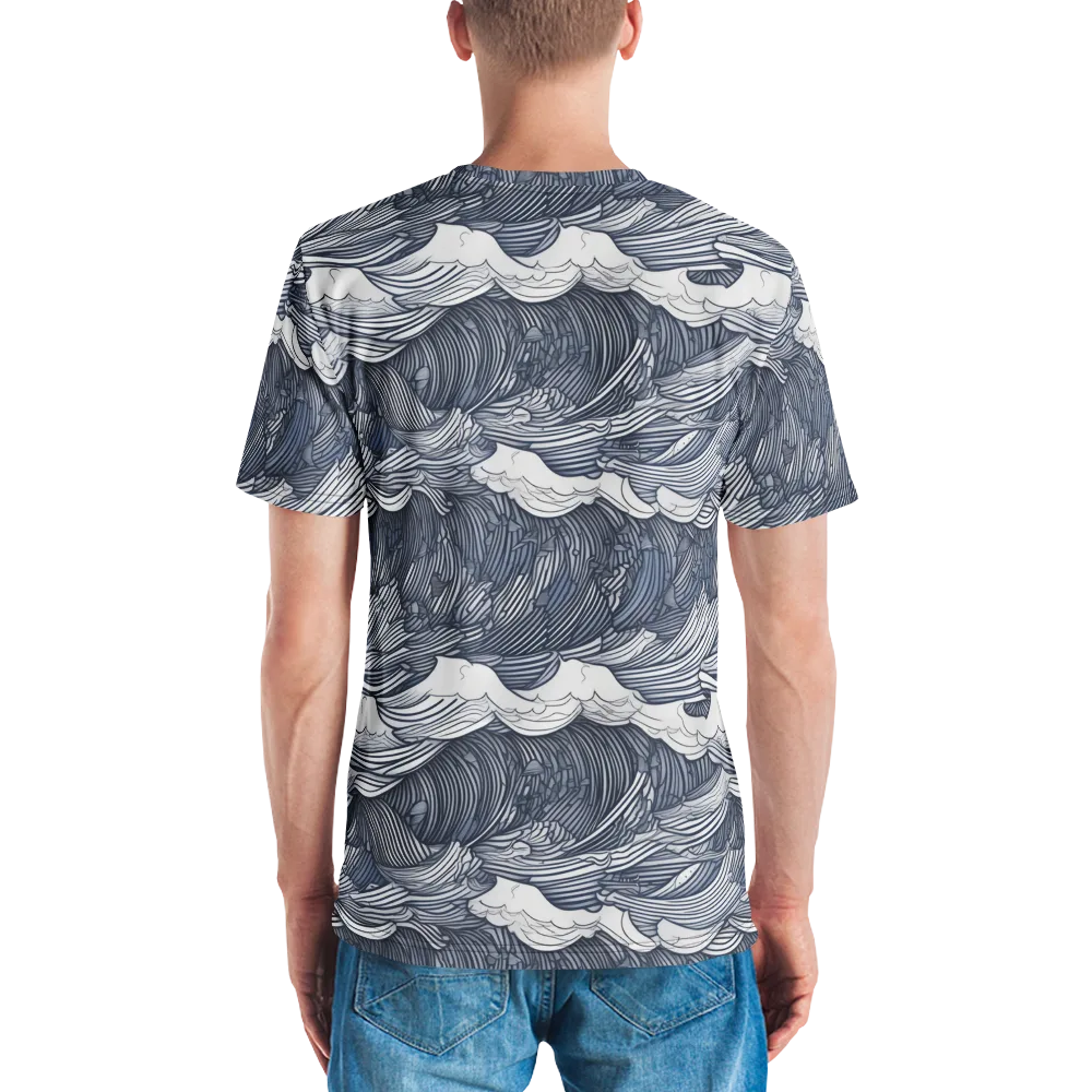 Indigo Swell on Men's Crew Neck T-Shirt — Back