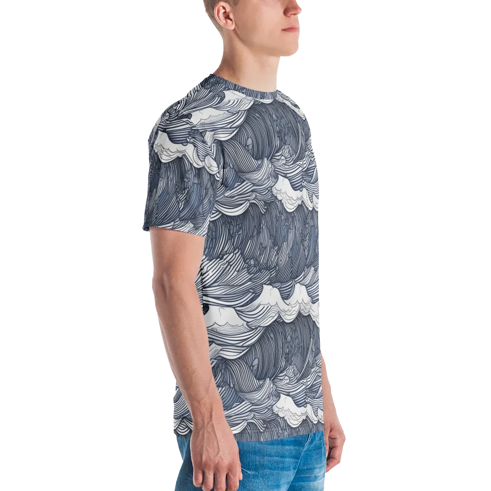 Indigo Swell on Men's Crew Neck T-Shirt — Right