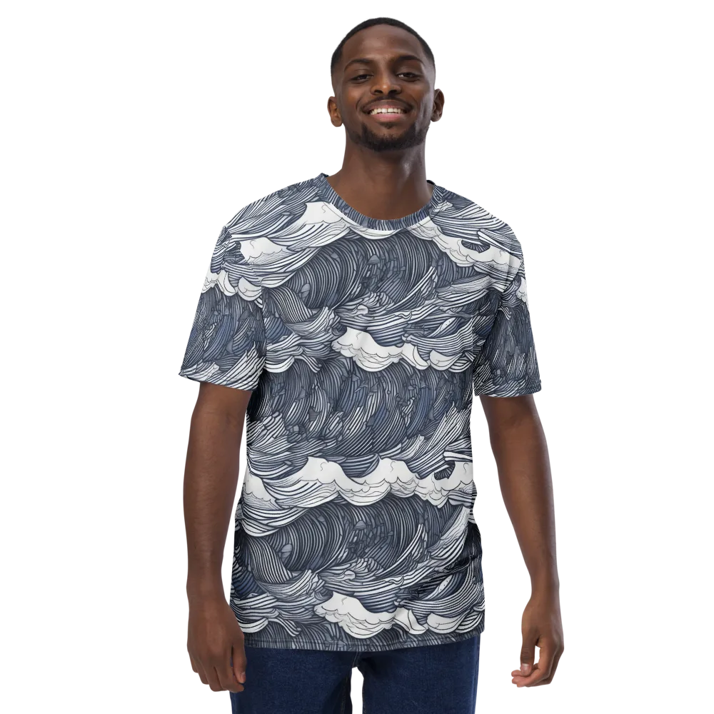 Indigo Swell on Men's Crew Neck T-Shirt — Front