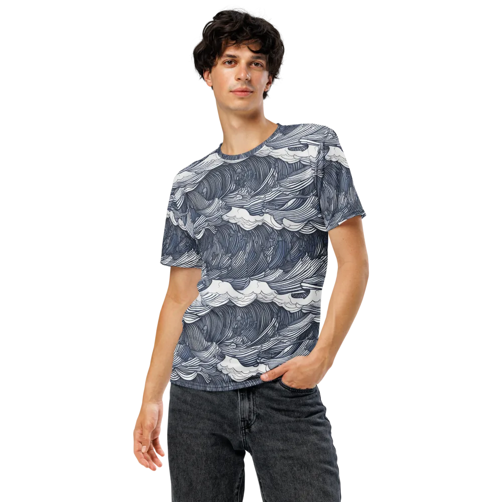 Indigo Swell on Men's Crew Neck T-Shirt — Front