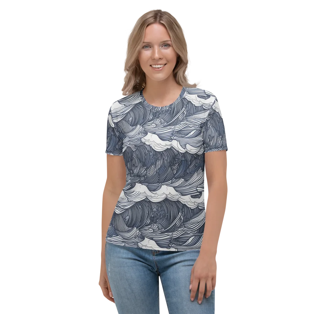 Indigo Swell on Women's Crew Neck T-Shirt — Front