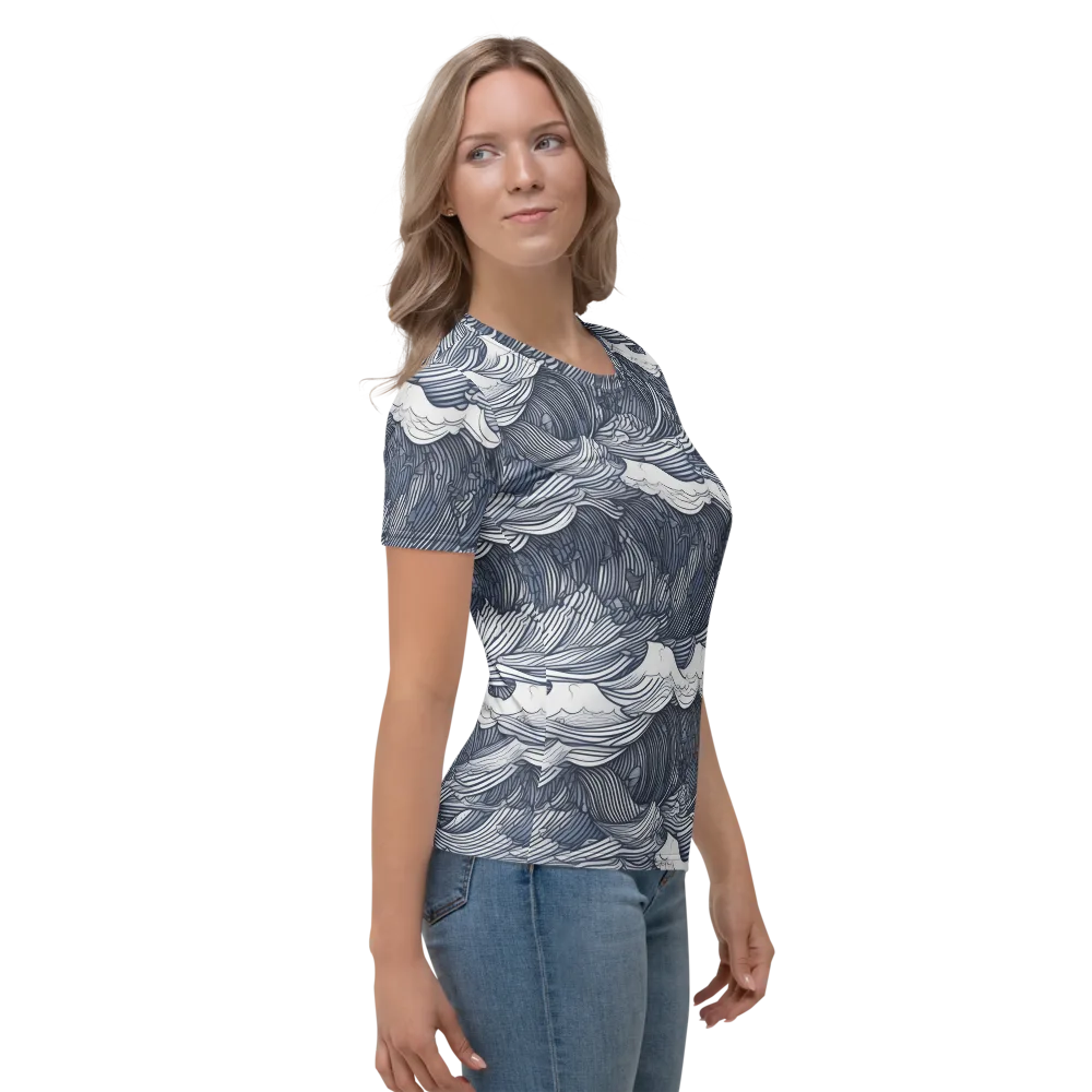 Indigo Swell on Women's Crew Neck T-Shirt — Right