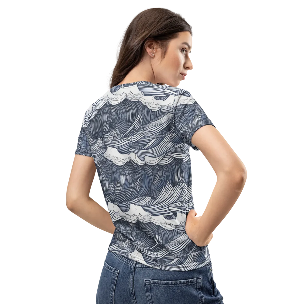 Indigo Swell on Women's Crew Neck T-Shirt — Back