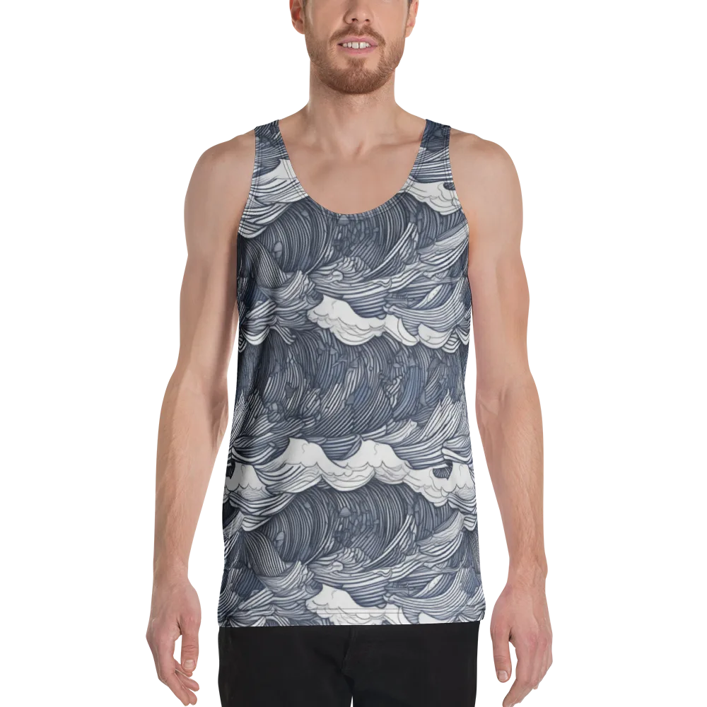 Indigo Swell on Men's Tank Top — Front