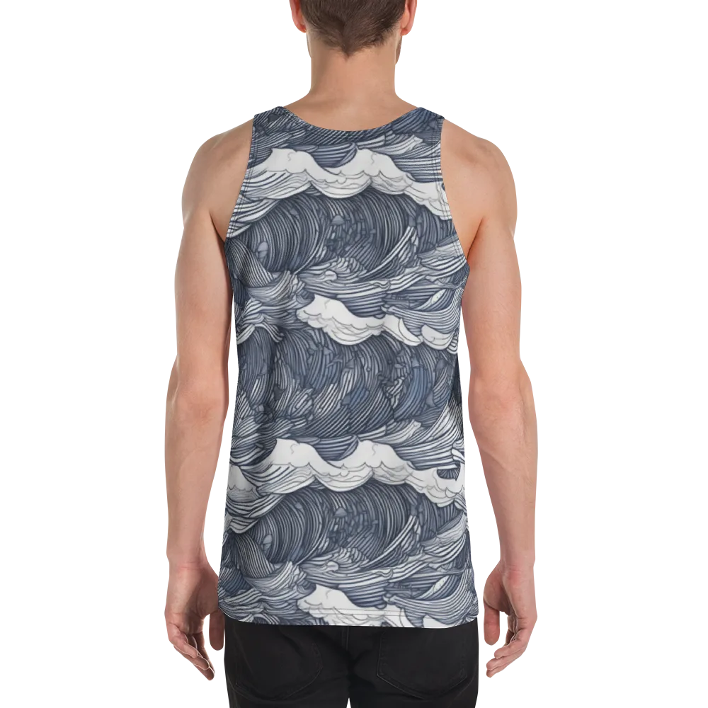 Indigo Swell on Men's Tank Top — Back