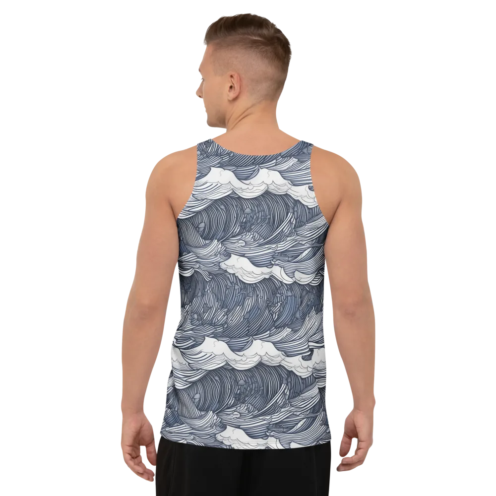 Indigo Swell on Men's Tank Top — Back