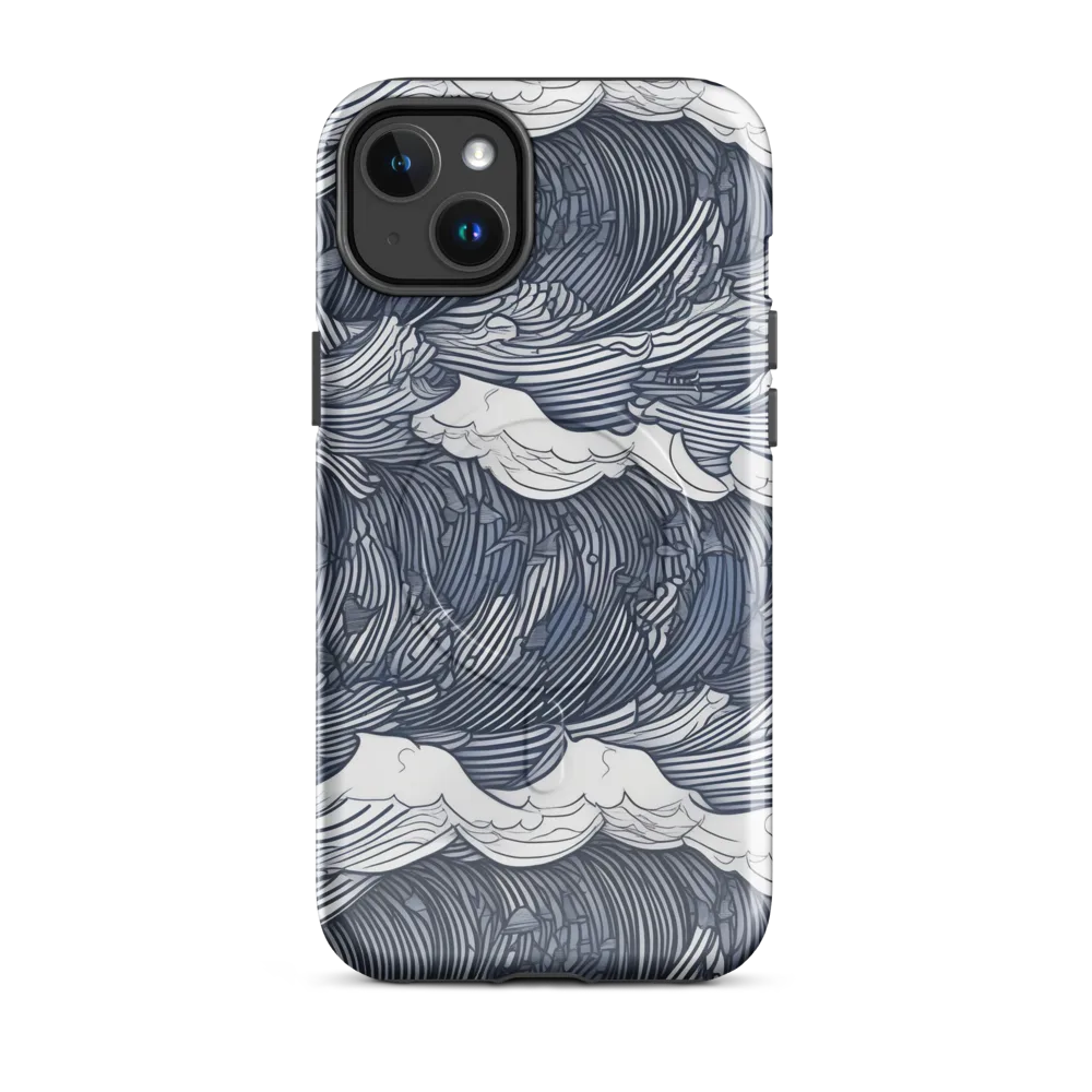 Indigo Swell on MagSafe Tough Case for iPhone® — Front