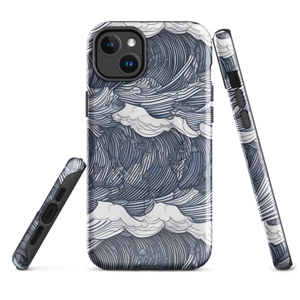 Indigo Swell on MagSafe Tough Case for iPhone® — Front
