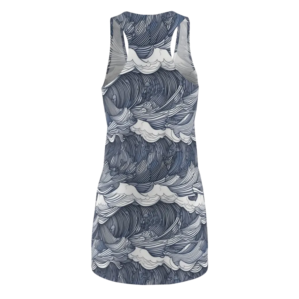 Indigo Swell on Racerback Dress — Back