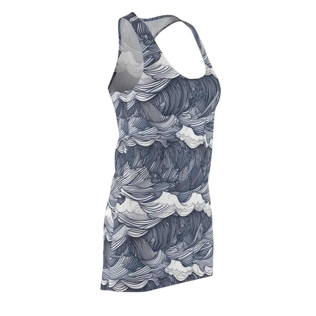 Indigo Swell on Racerback Dress — Front Side