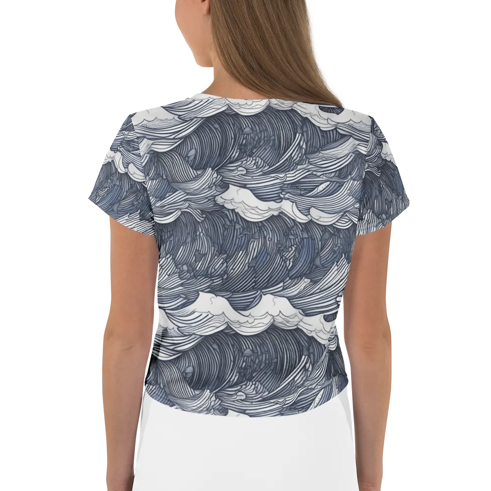 Indigo Swell on Crop Tee — Back