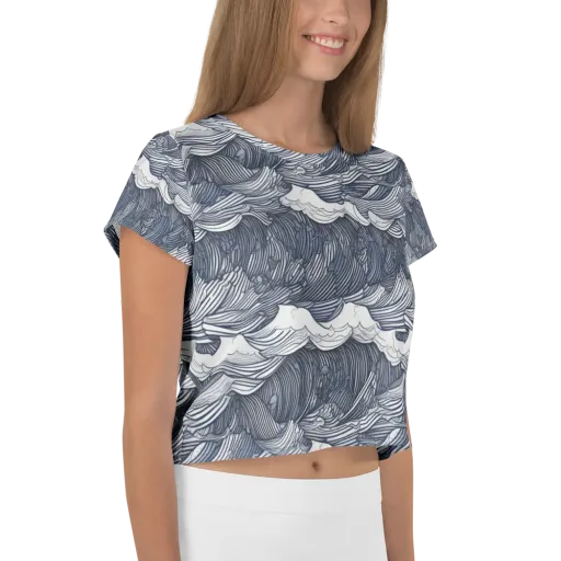 Indigo Swell on a Crop Tee