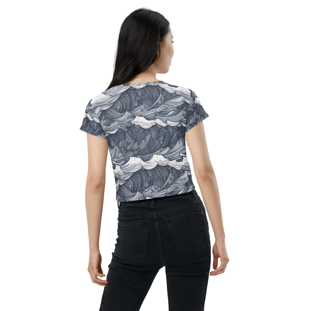 Indigo Swell on Crop Tee — Back