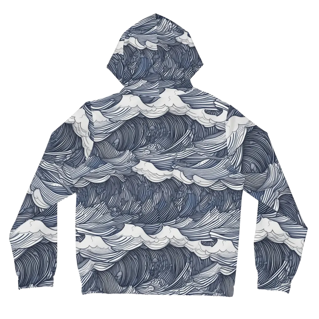 Indigo Swell on Women's Full-Zip Hoodie — Back