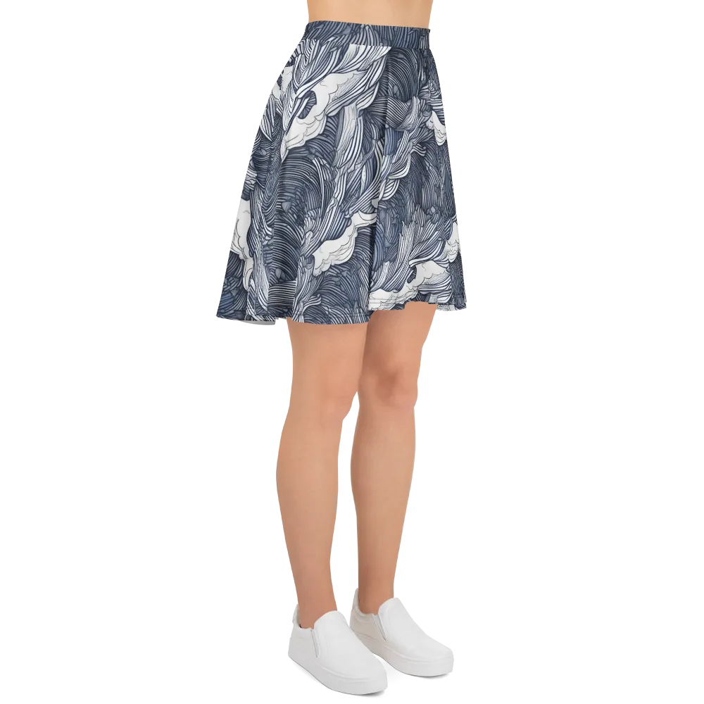 Indigo Swell on Skater Skirt — Right