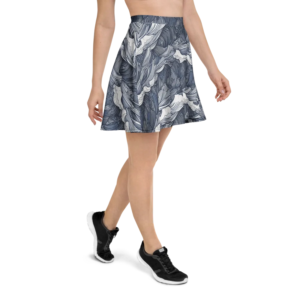 Indigo Swell on Skater Skirt — Right